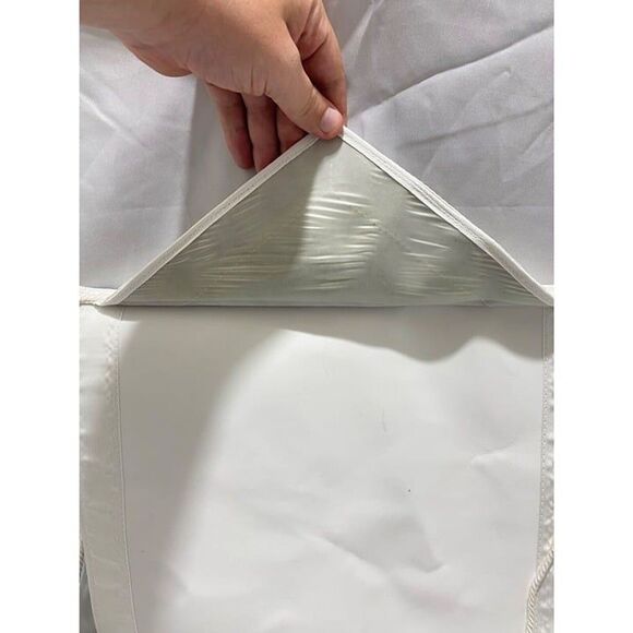 Genuine Masonic Masonry Ceremony white 15 X 13 Presentation Apron 2007 - Picture 4 of 8